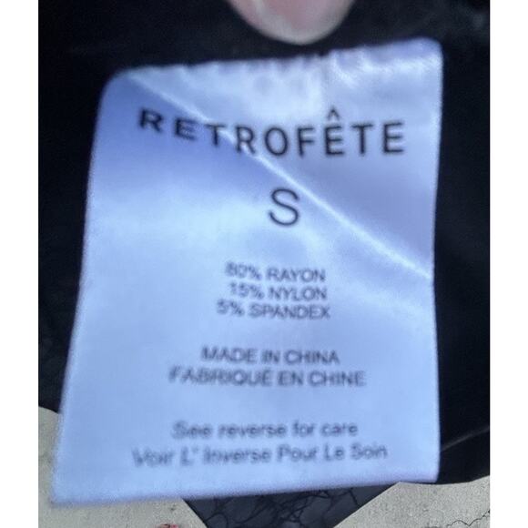 NWT Retrofete Jourdana Coated Denim Dress Black Size S Measurment in Description - Picture 13 of 14